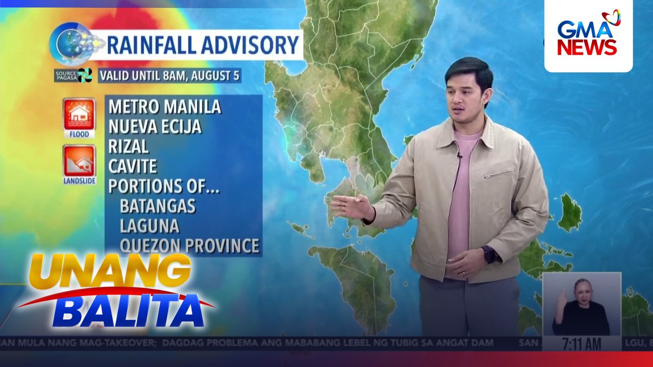Nakataas ngayon ang rainfall advisory dito sa Metro Manila | Unang Balita