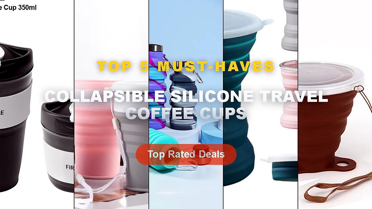 Best Collapsible Silicone Travel Coffee Cups on AliExpress | Review - Fire Maple Silicone Collapsible Coffee Cup with Li...