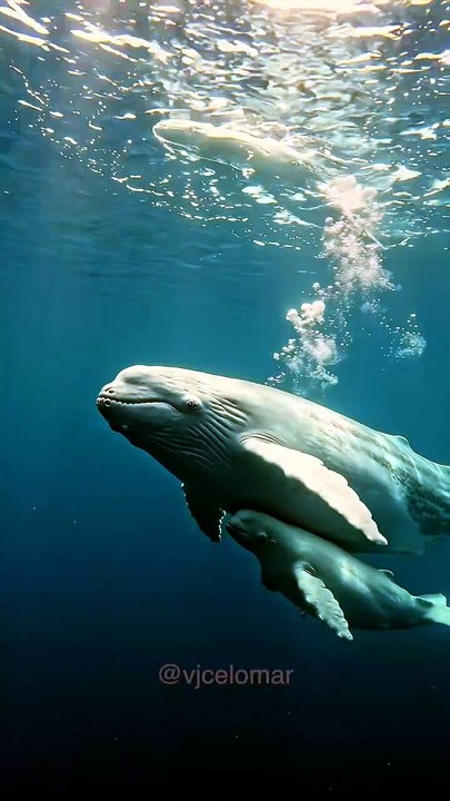 Baleia Branca e Seu Filhote: Uma Cena Tão Rara Que Parece Irreal