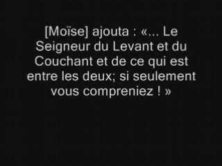Moïse se rendit chez Pharaon