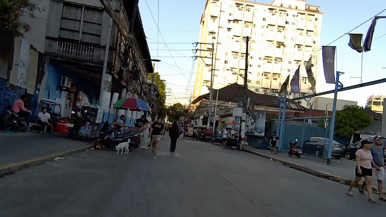 Food Trip on Hidalgo Street in Manila City in the Philippines