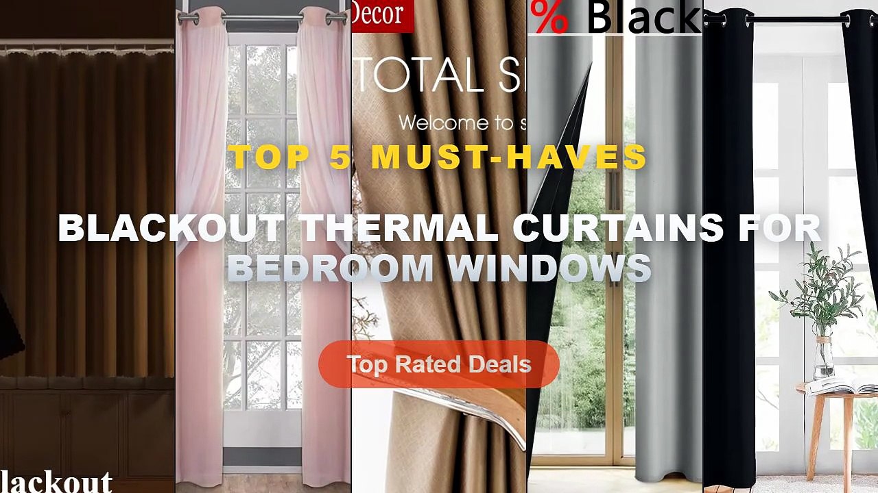 Amazing Blackout Thermal Curtains For Bedroom W...