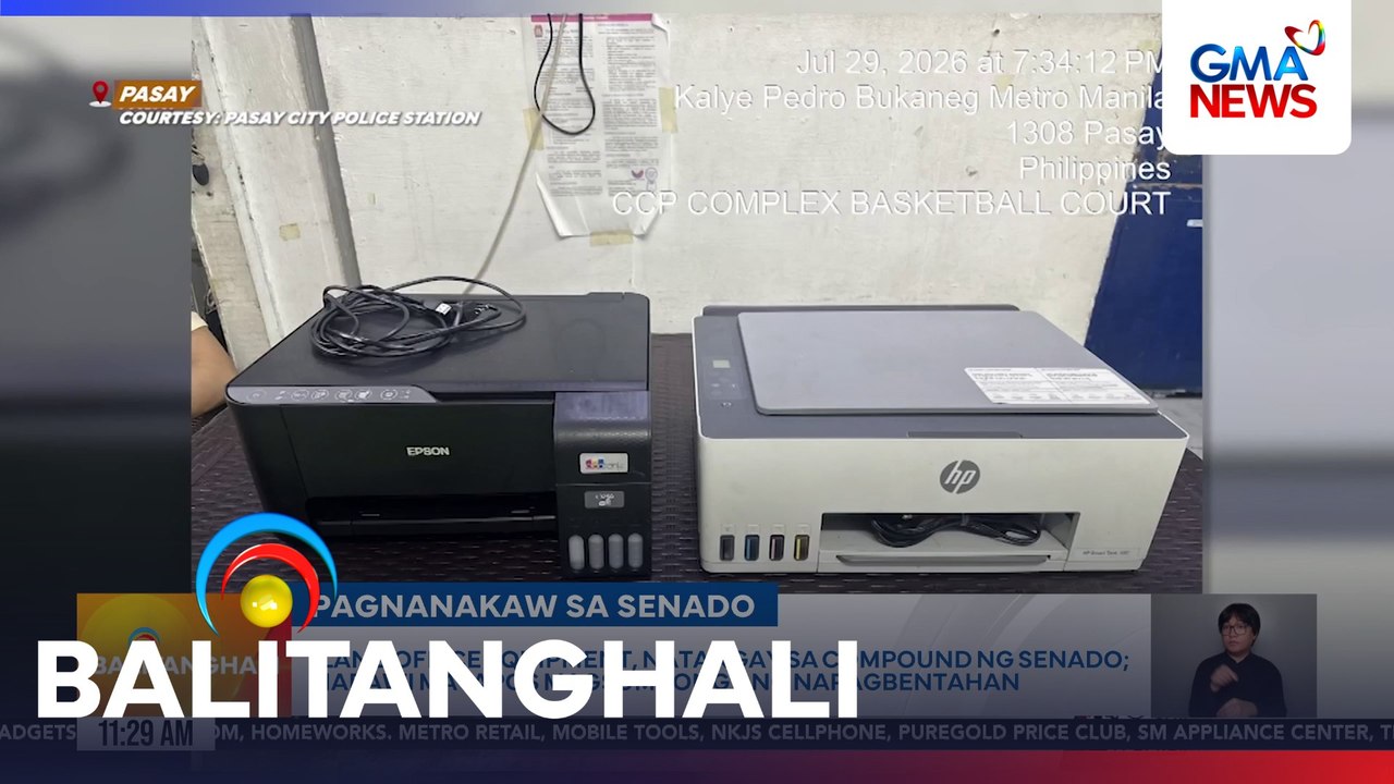 Ilang office equipment, natangay sa compound ng Senado; nabawi matapos magsumbong ang napagbentahan | Balitanghali