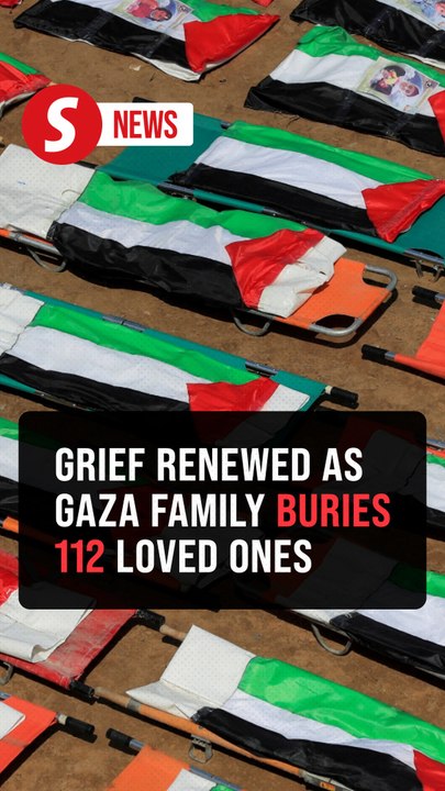 Gaza lays 112 family members to rest after years beneath rubble