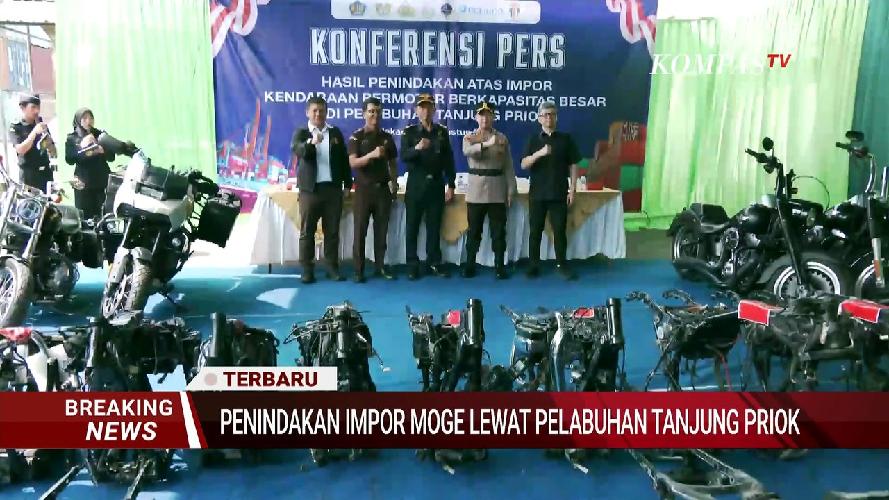 Penampakan Temuan 20 Unit Rangka Moge dan 5 Unit Harley Bekas