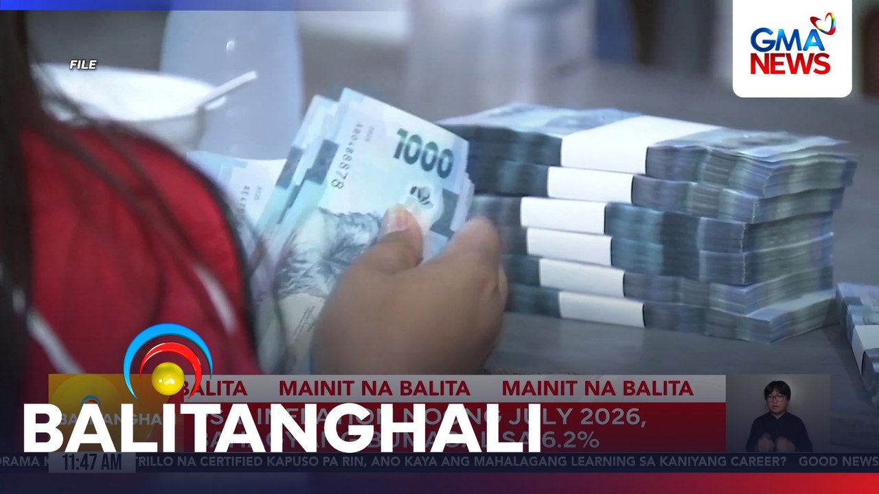 PSA - Inflation noong July 2026, bahagyang bumagal sa 6.2% | Balitanghali
