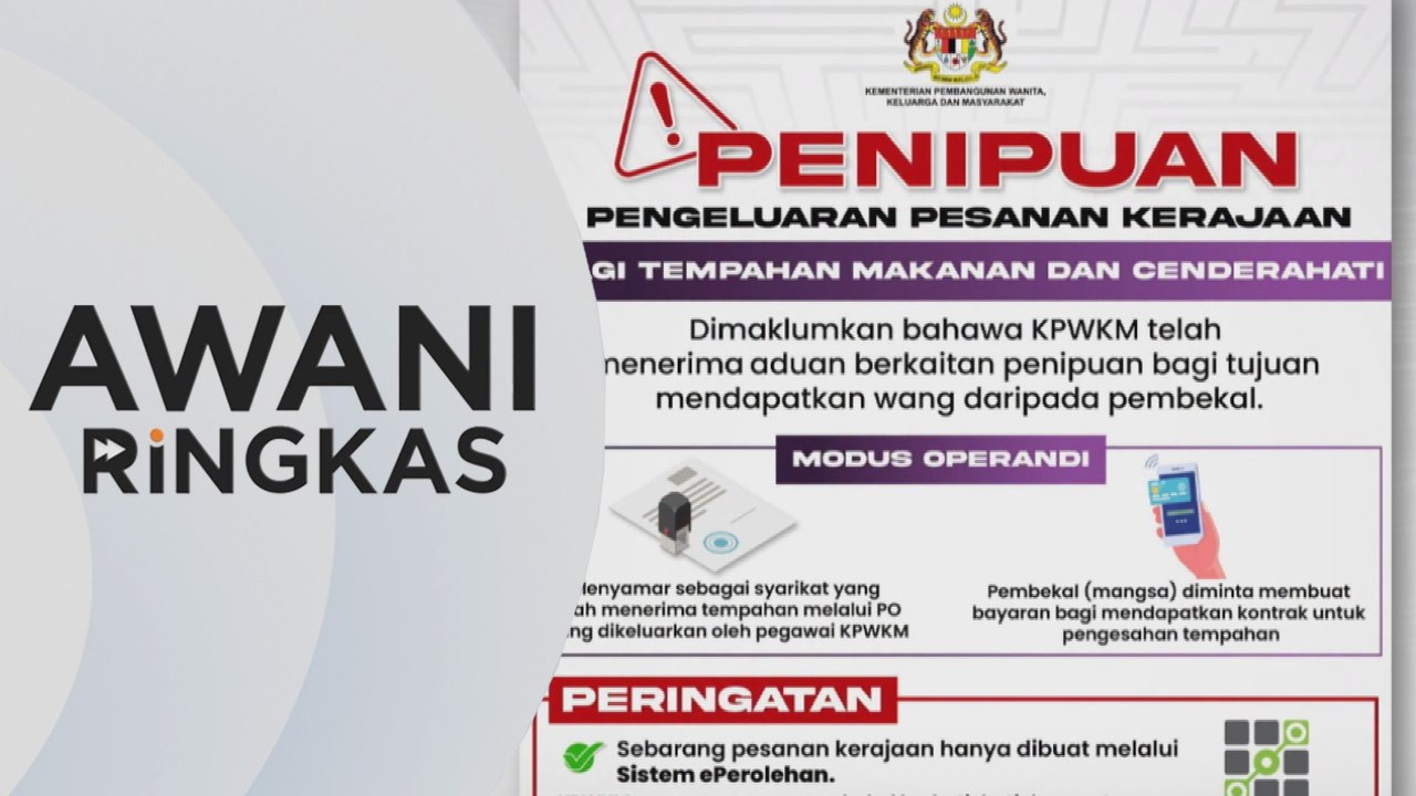 AWANI Ringkas: Kegiatan penipuan guna nama KPWKM