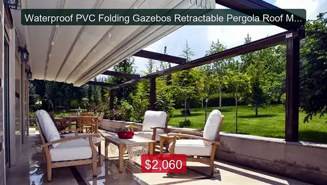Waterproof PVC Folding Gazebos Retractable Pergola Roof Motorized A... -- Top Rated 2026 | Buy Now!
