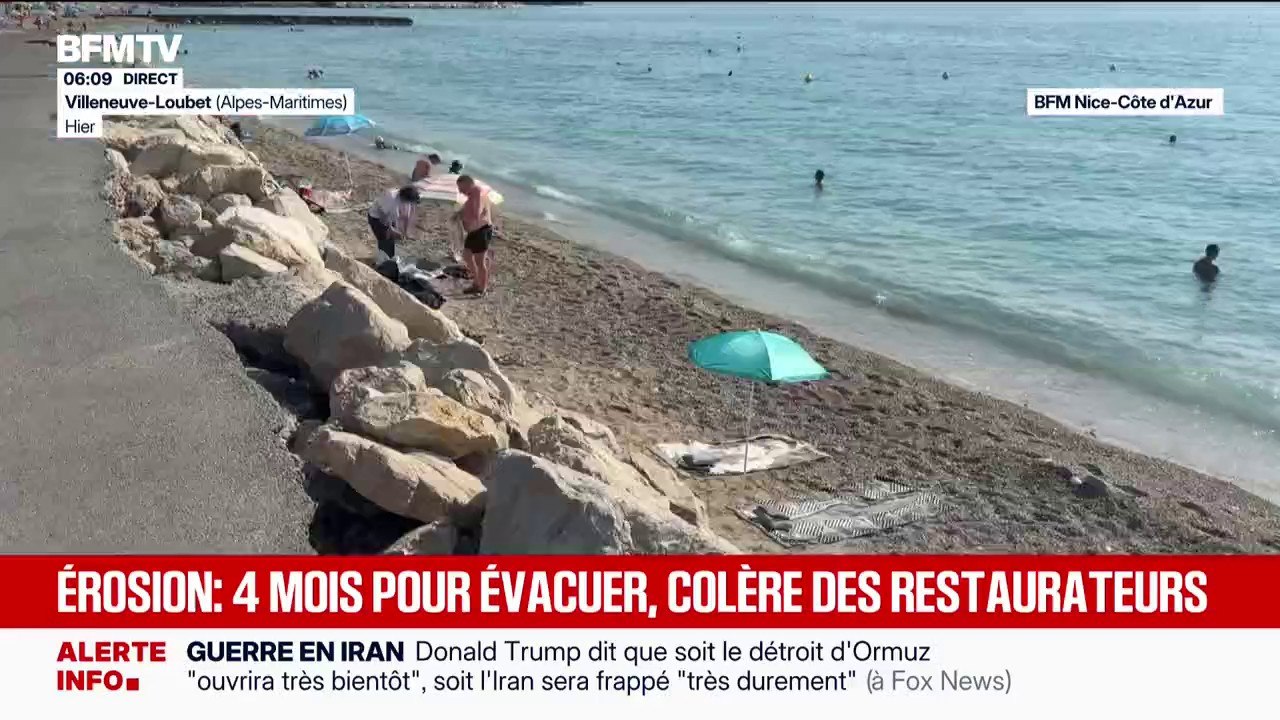 "C'est le désarroi total": des restaurateurs de la plage de Villeneuve-Loubet sommés de fermer leurs établissements menacés par l'érosion