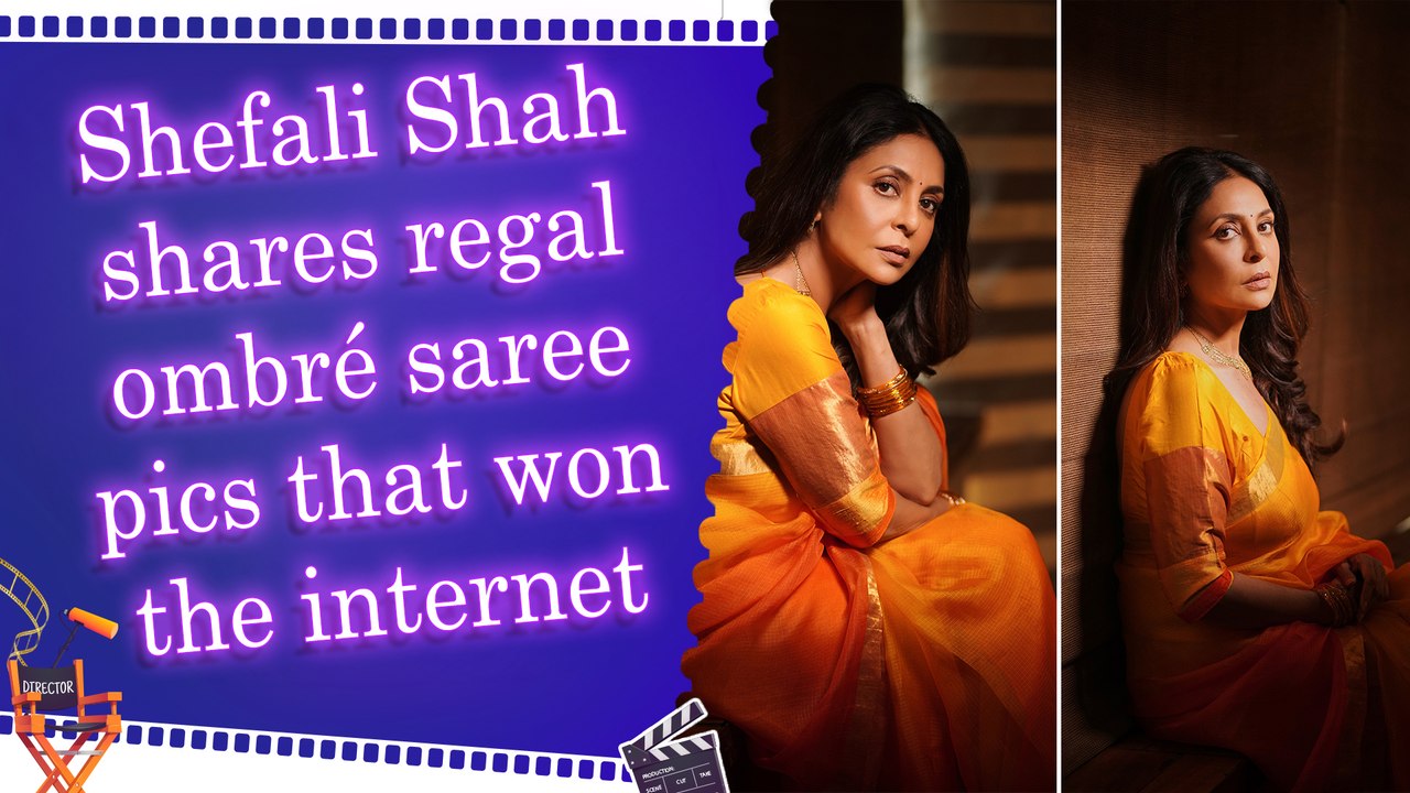 Shefali Shah stuns in ombré organza saree, drops stunning photoshoot series