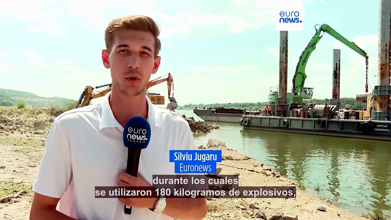 Rumanía destruye una formación rocosa en el Danubio para proteger la central nuclear de Cernovodă