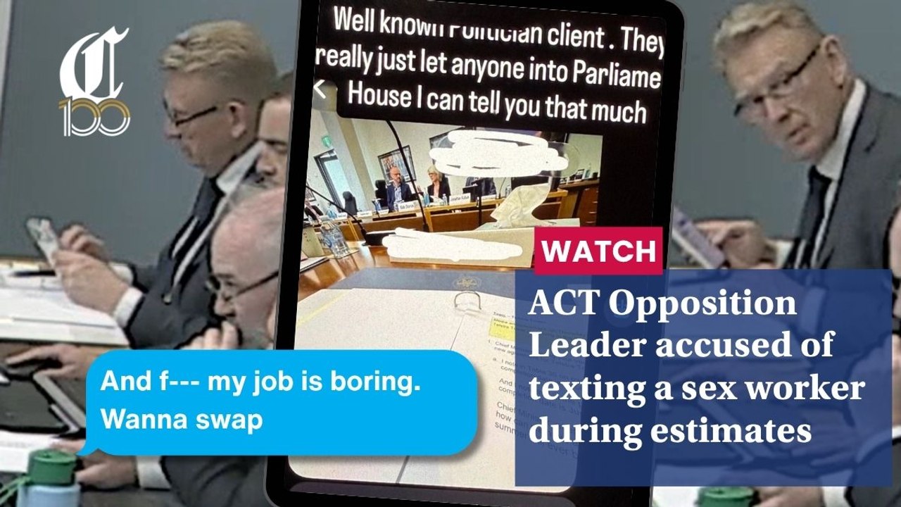 Mark Parton accused of sending texts to sex worker during estimates hearing