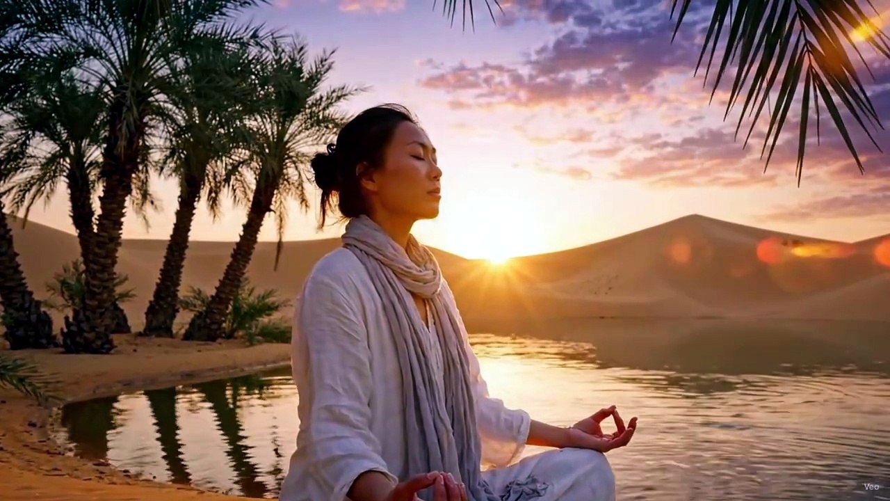 Hidden Oasis at Sunset