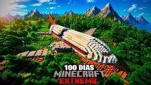 Sobreviví 100 días en un avión estrellado en Minecraft – Película completa