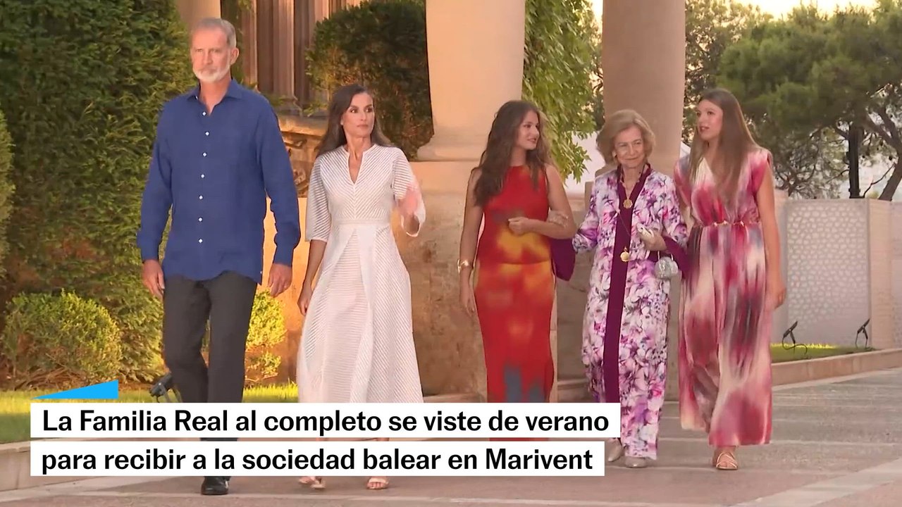 La Familia Real al completo se viste de verano para recibir a la sociedad balear en Marivent