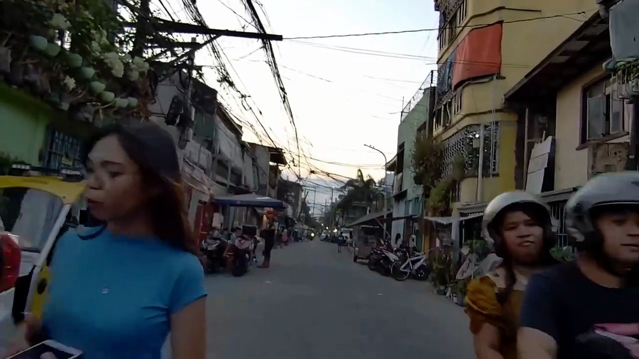 Carefree Seeing on Hito Street in Malabon City in the Philippines