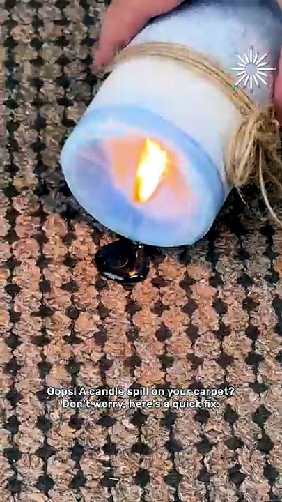 Candle mess? Here’s how to save your carpet fast! 🕯️🧼