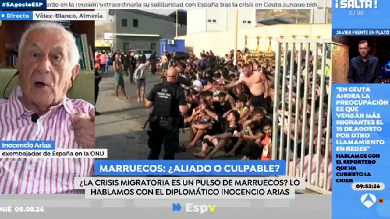 Inocencio Arias hunde a Sánchez tras la invasión de Ceuta: «Antes de morirme, me gustaría que lo explicara»