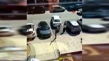 Sandalye ile park alanı kapattı! Sürücü tepki gösterdi