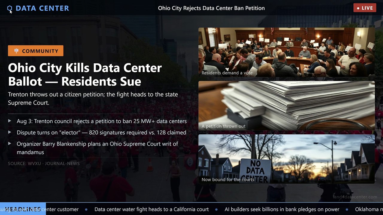 This Ohio City Won't Let Residents Vote to Ban Data Centers