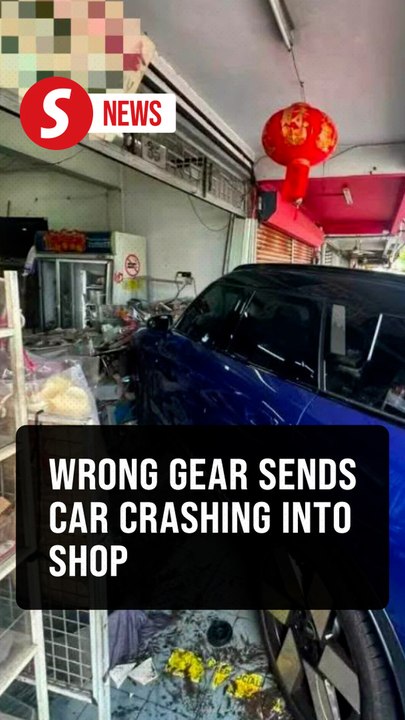 Wrong gear sends car crashing into Klang pastry shop, injuring shop assistant
