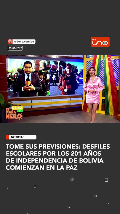 Tome sus previsiones: Desfiles escolares por los 201 años de independencia de Bolivia comienzan en La Paz