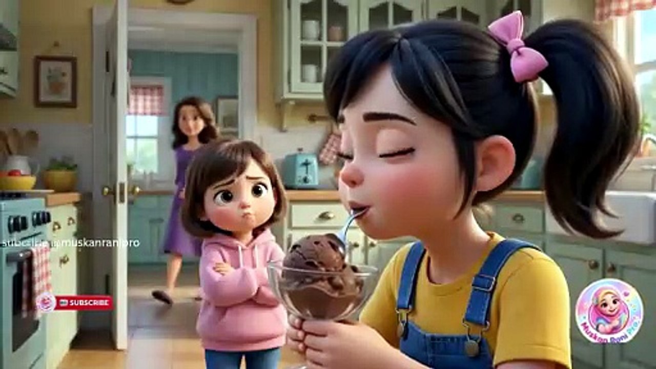 Always share Always Share With Your Little Sister - Ice Cream Story | 3D Animated Moral Cartoon For Kids ice cream with your little sister