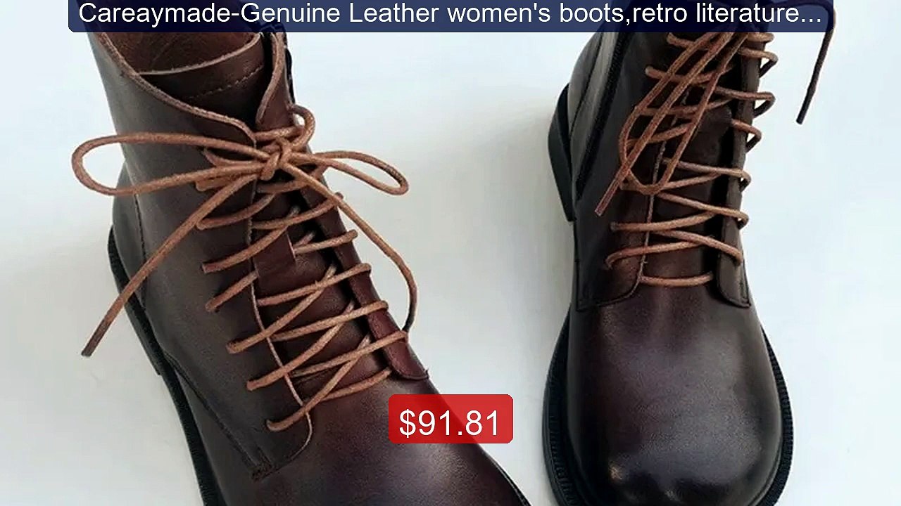 Careaymade-Genuine Leather women's boots,retro literature a... -- Top Pick 2026 | Unbeatable Price!