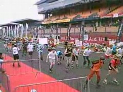 départ des 24h du mans roller