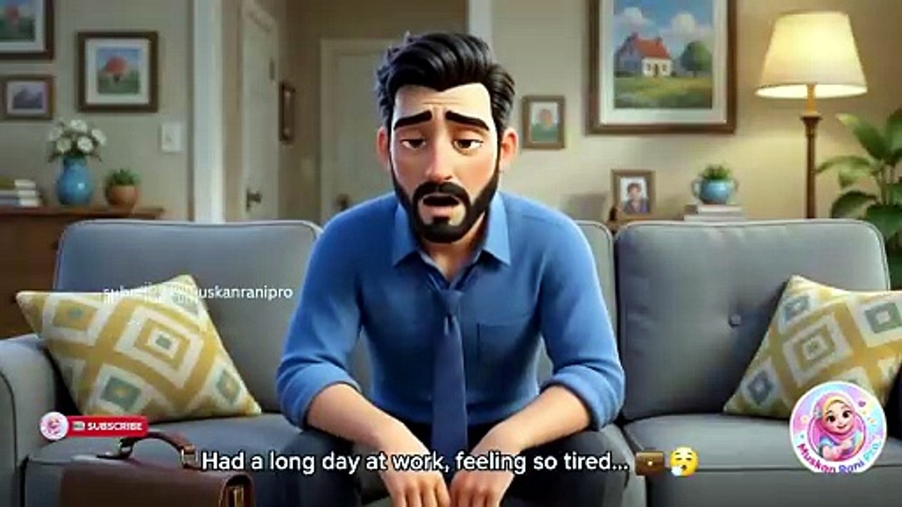 His tired day instantly turned into happiness