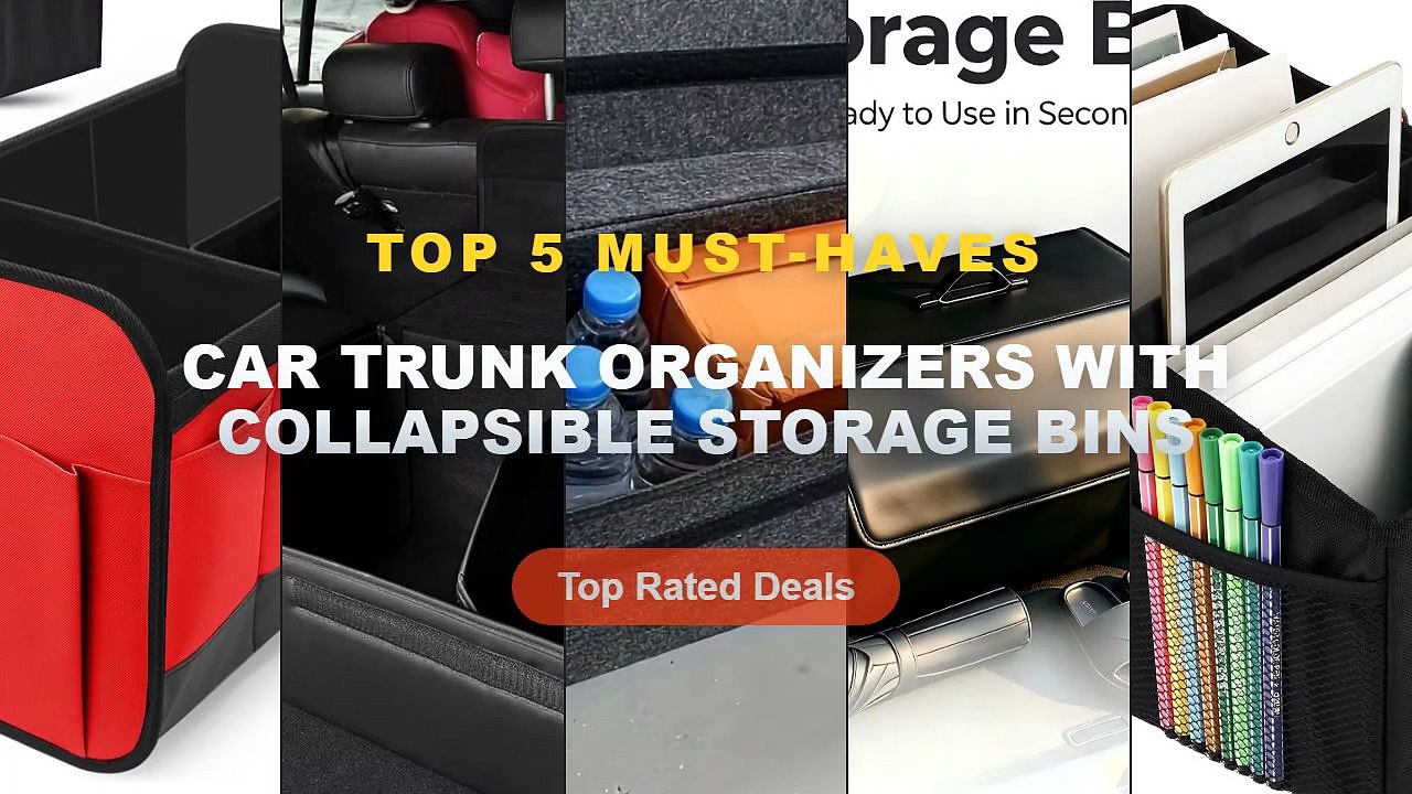 Top 5 Best Car Trunk Organizers With Collapsible Storage Bins (Must Have!) - Collapsible Car Trunk Organizer boxes with ...