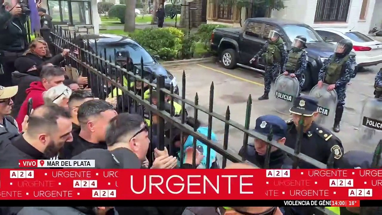 Protestas en la Jefatura Departamental de Mar del Plata