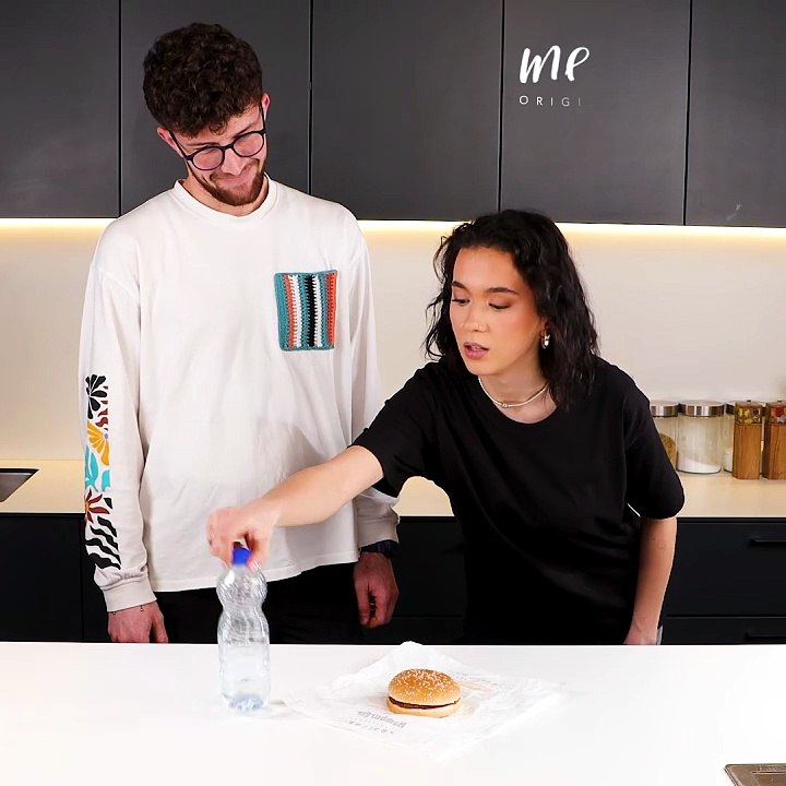 Bottle flip food challenge! 😅🤣