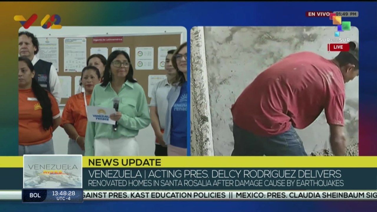 Venezuela, Acting pres. delivers renovated homes in Santa Rosalia