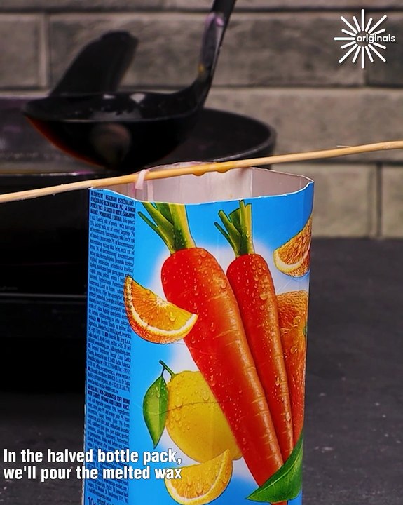 Transforming wax and flowers into a candle! 🕯️