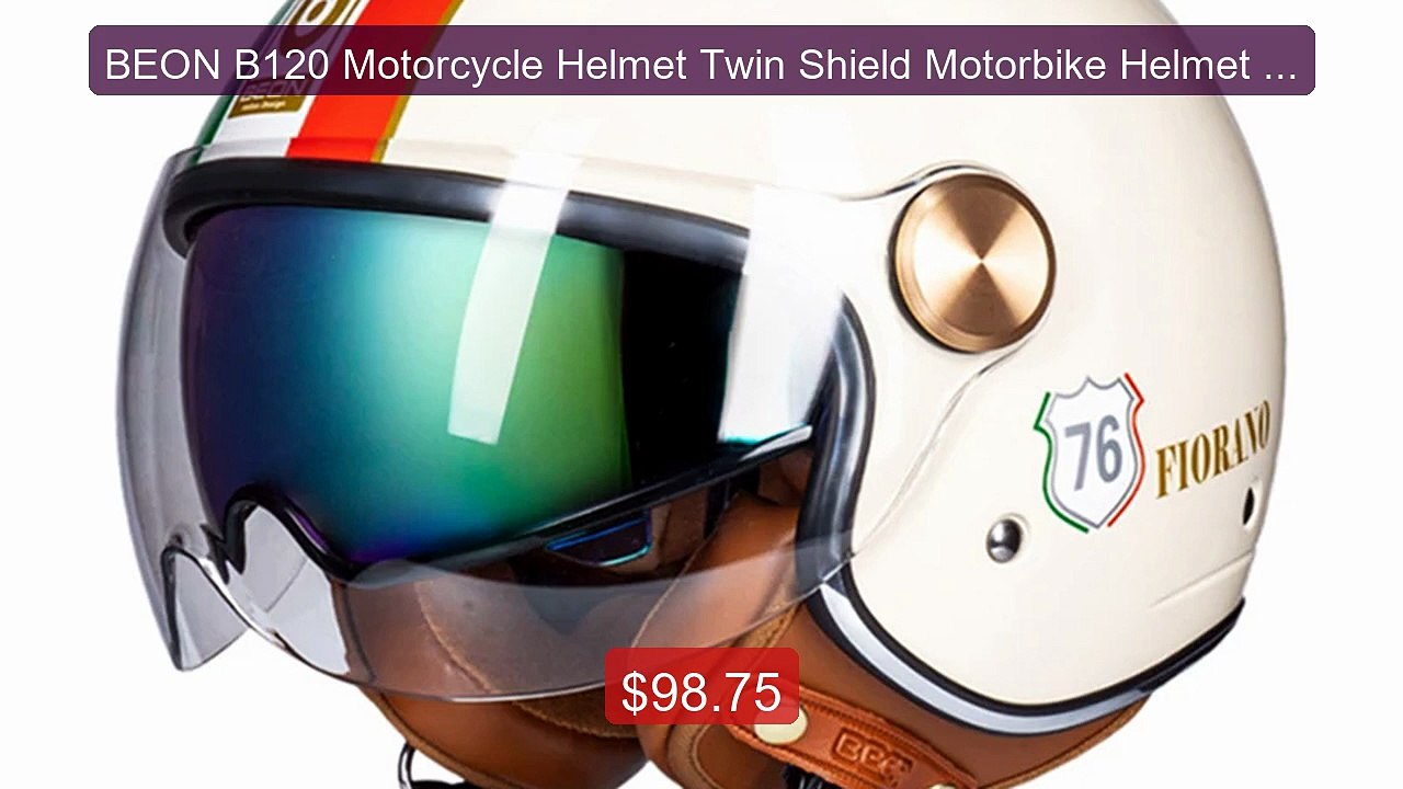 BEON B120 Motorcycle Helmet Twin Shield Motorbike Helmet Casco... -- Best Buy 2026 | Great Quality!