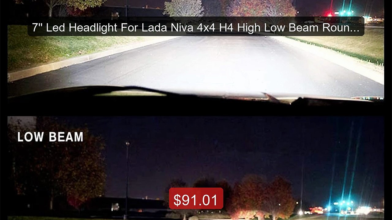 7'' Led Headlight For Lada Niva 4x4 H4 High Low Beam Round ... -- Top Pick 2026 | Unbeatable Price!