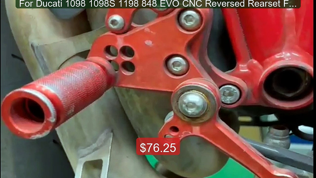 For Ducati 1098 1098S 1198 848 EVO CNC Reversed Rearset Foo... -- Top Pick 2026 | Unbeatable Price!