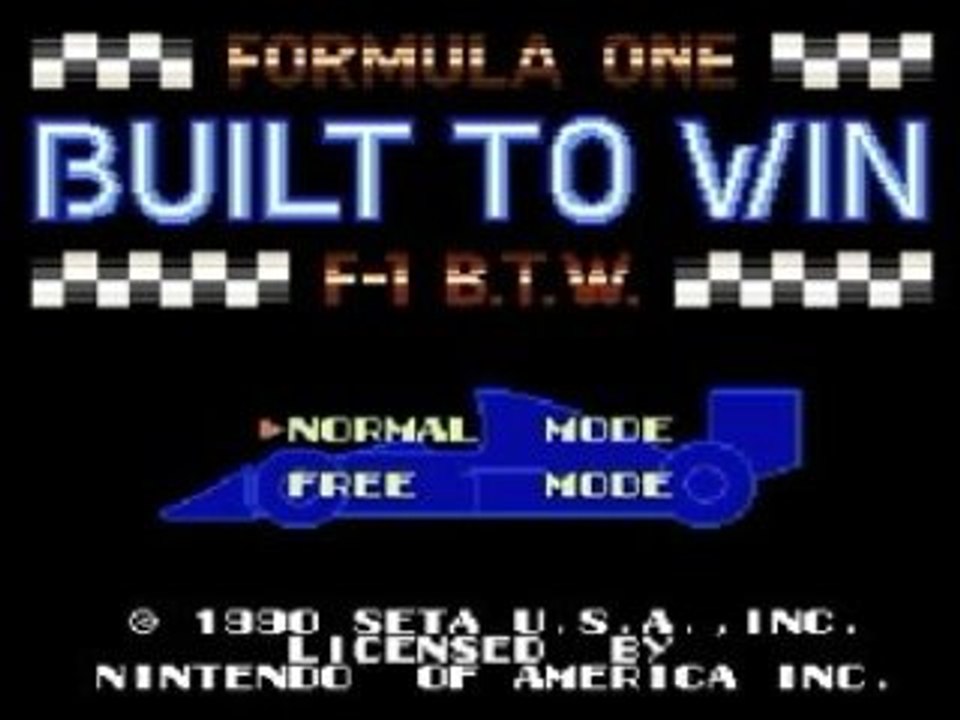 Formula One Built to Win (NES)