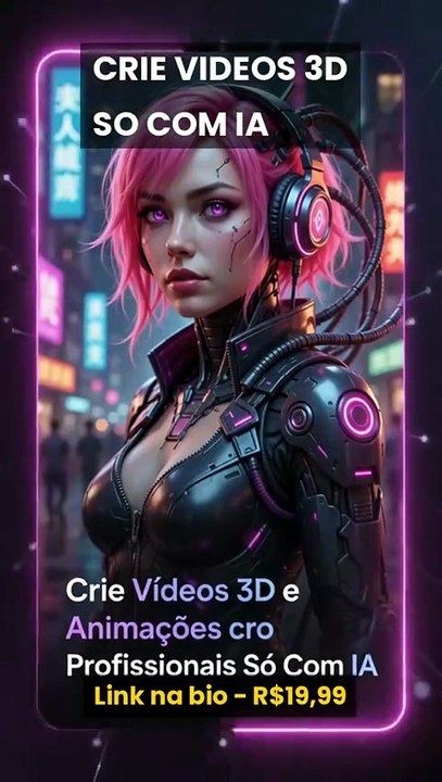 Crie Vídeos 3D Profissionais Só Com IA (Sem Editor!)