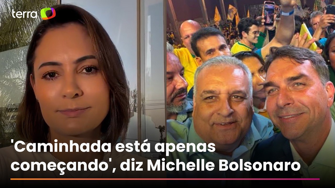 Michelle Bolsonaro deseja sorte a Alfredo Gaspar após anúncio como vice de Flávio: 'Todos unidos'