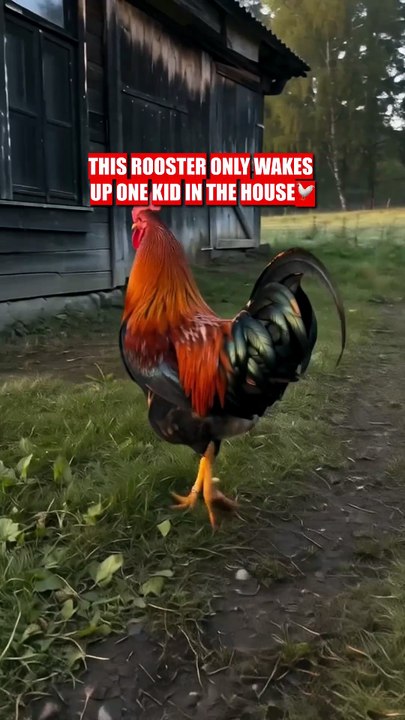 This Rooster Only Wakes Up ONE Kid 😂🐓