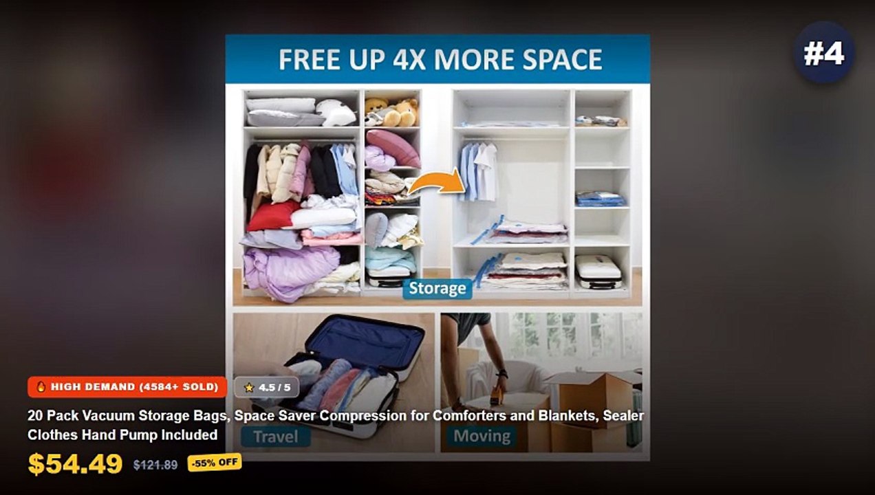 Don't Buy Vacuum Sealed Storage Bags For Clothes Before Watching This! - 1 5Pcs Vacuum Compression Bags Travel Vacuum Se...