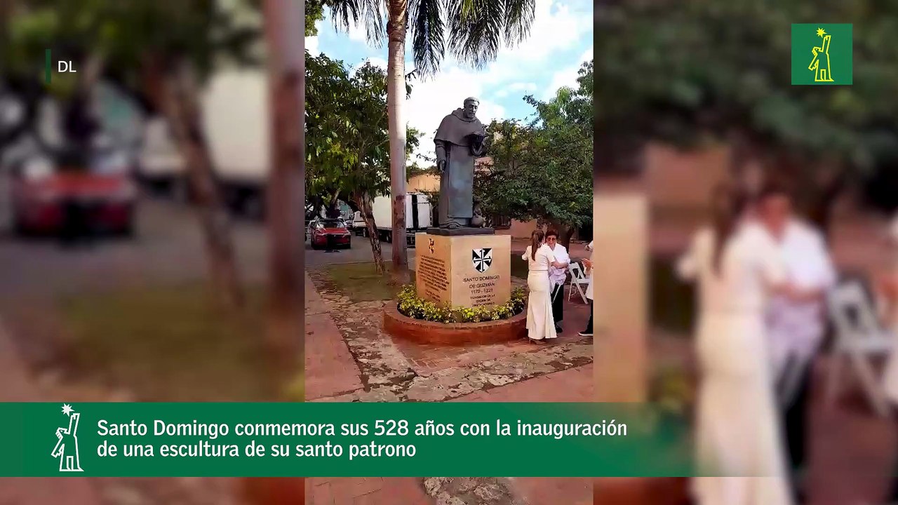 Santo Domingo conmemora sus 528 años con la inauguración de una escultura de su santo patrono