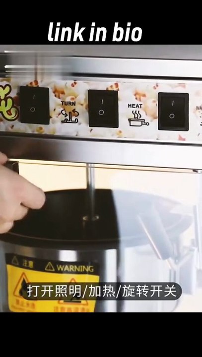 Fully Automatic Commercial Popcorn Machine 220V/110V Stainless Steel Electric Popcorn Maker for Cinema, Street Stalls & Vending