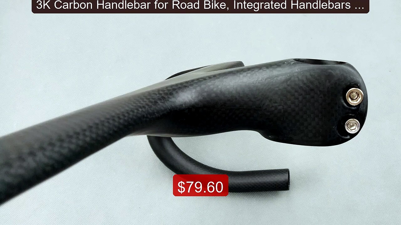 3K Carbon Handlebar for Road Bike, Integrated H...