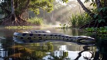 Green Anaconda : The massive river giant gliding silently through tropical waters