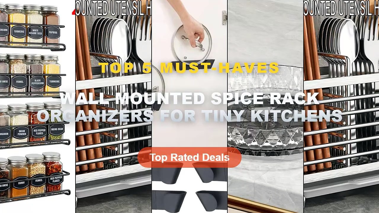 Best Wall Mounted Spice Rack Organizers For Tin...