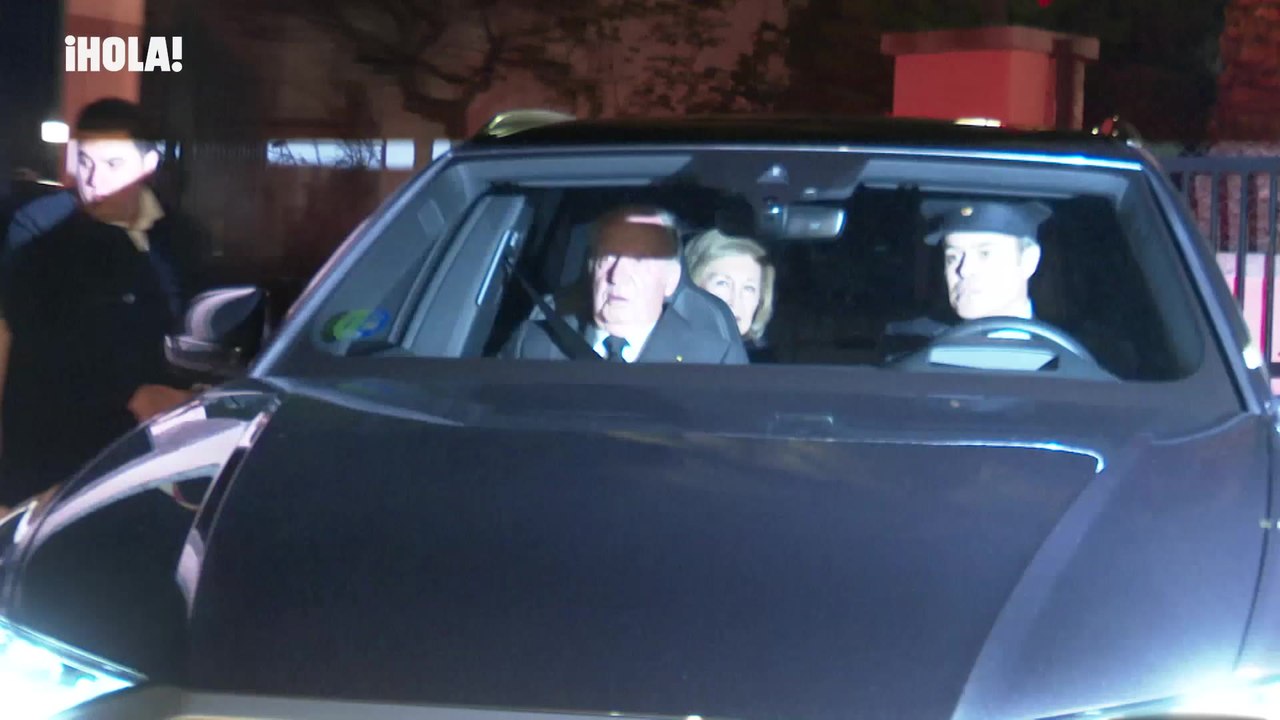 Don Juan Carlos y doña Sofía, Juan Urdangarin, la infanta Elena y sus hijos llegan a casa de doña Pilar