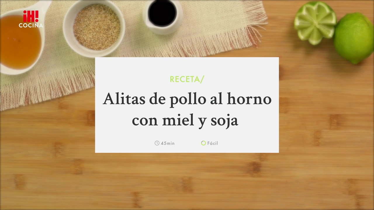 Alitas de pollo al horno con miel y soja